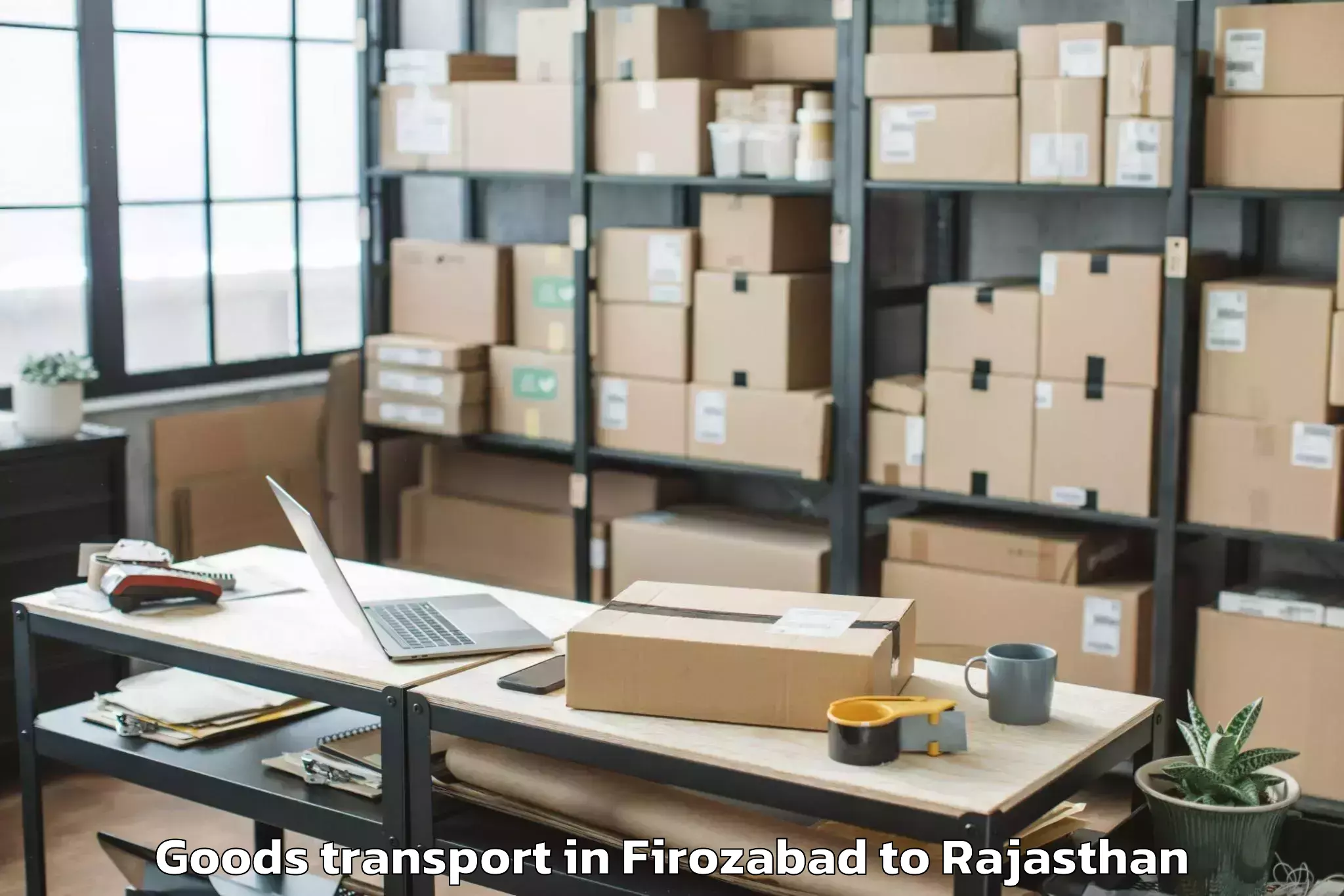 Expert Firozabad to Sanganeer Airport Jai Goods Transport